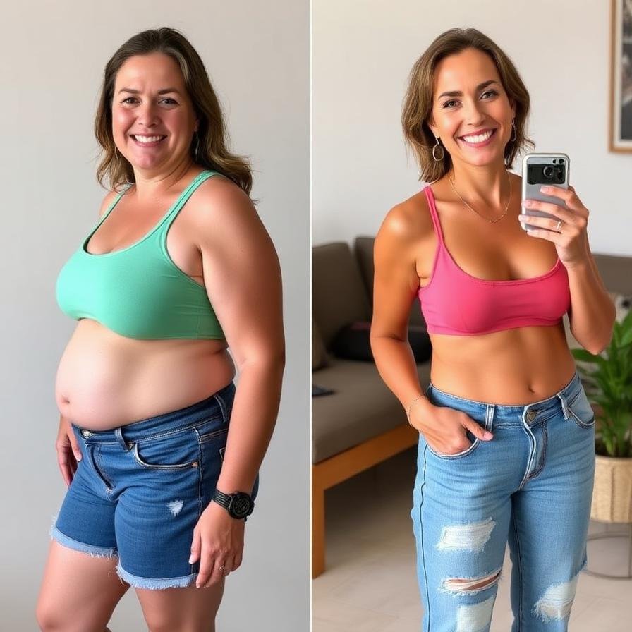 Antes e depois de Fernanda Ribeiro